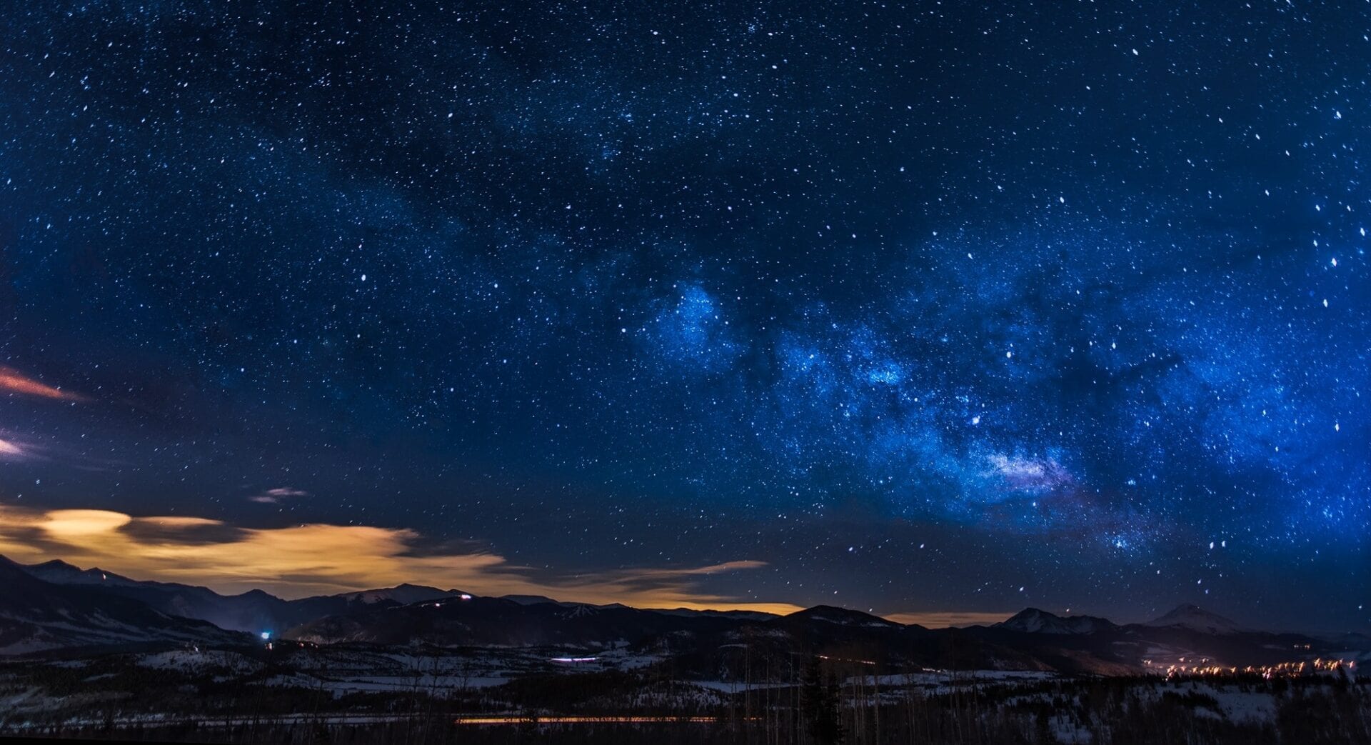 night sky mountains - Bethel Construction